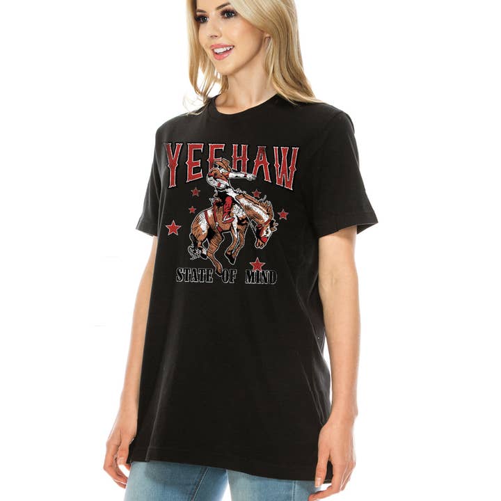 Amused by Blue - Venta al por mayor Camiseta estampada - Mujer - YEHAW