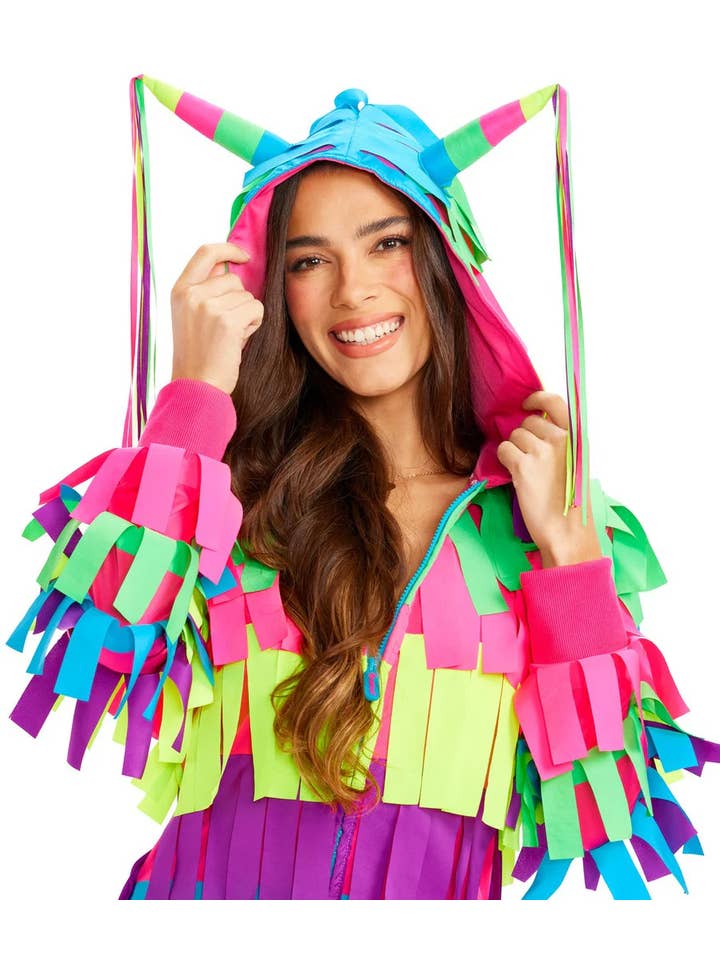 Tipsy Elves - Wholesale Costume - Women's - Piñata Costume Dress - Women's Halloween Hoodie Dress3