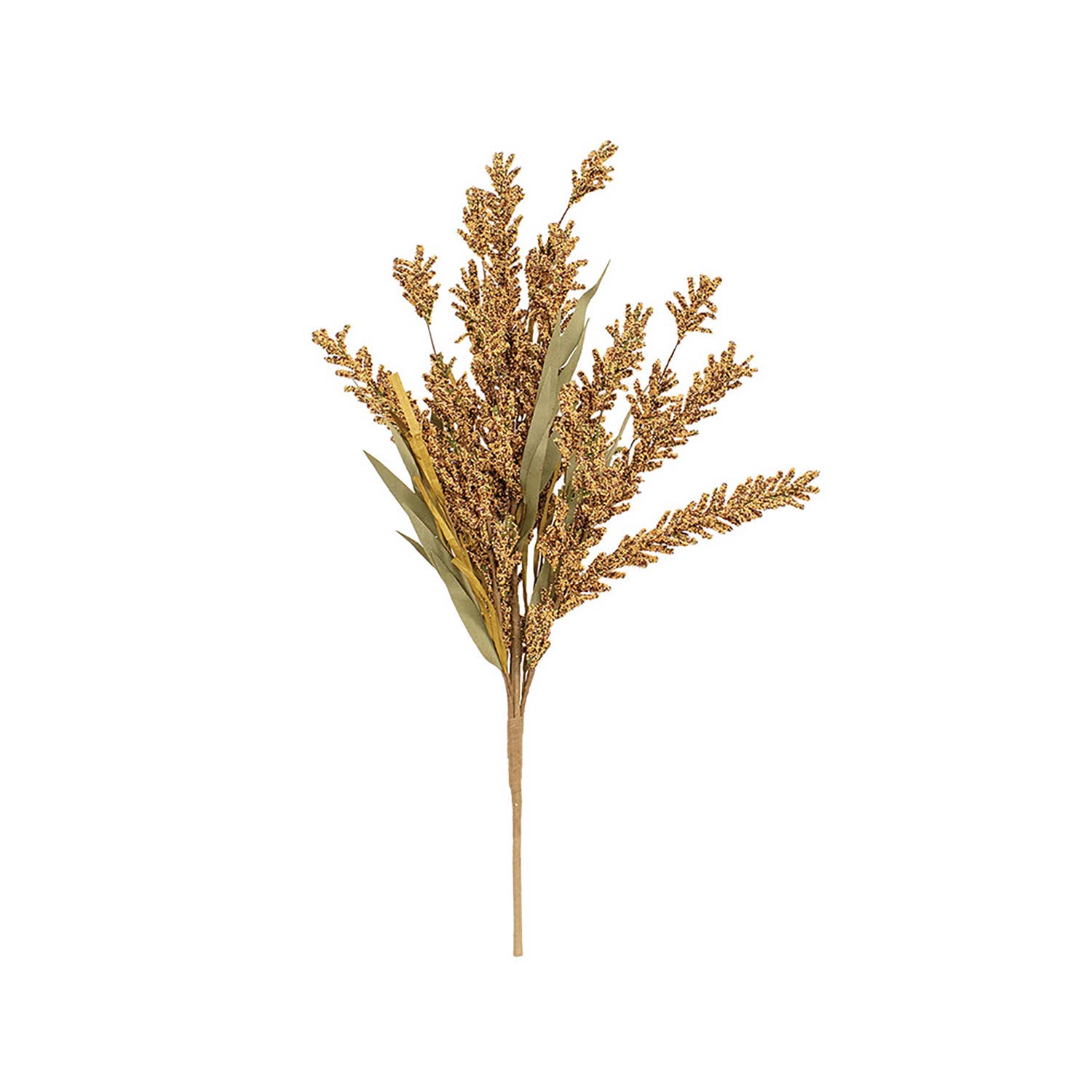 Saybrook Lane - Wholesale Artificial plant - Fall Grass & Heather Bush, 24", Mustard