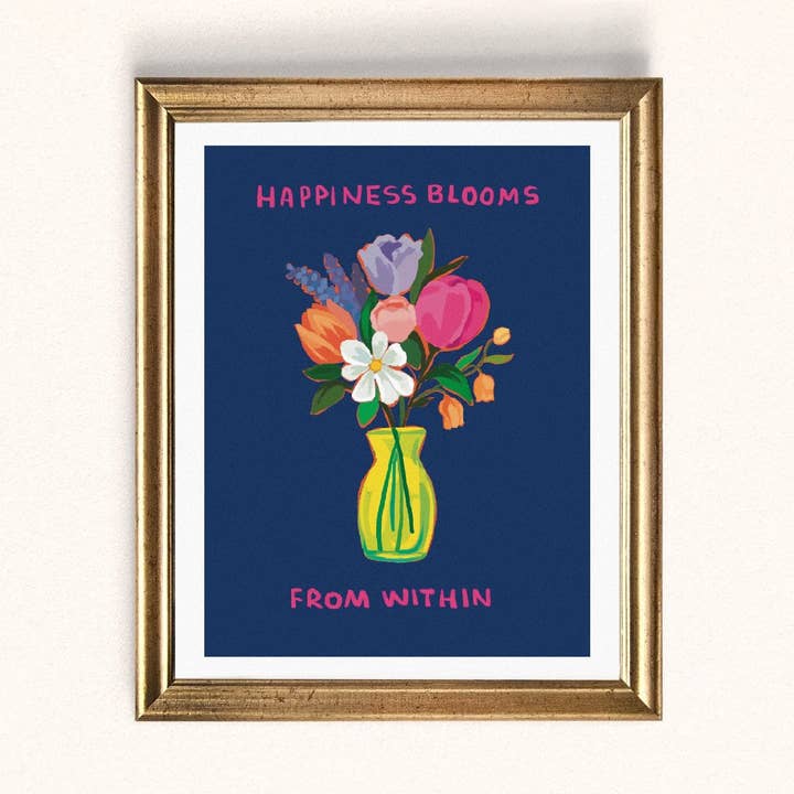Happiness Blooms Print for wholesale by Yuma's Art Studio