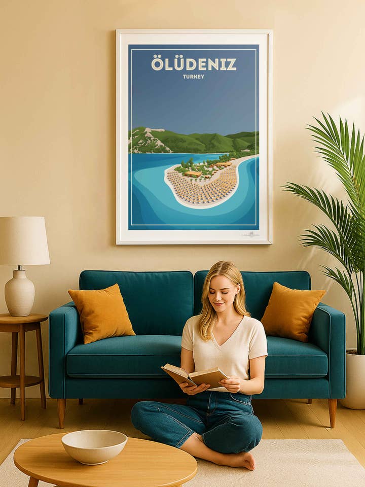 Ölüdeniz Turkije Reisposter Print voor wholesale door Paradise Posters