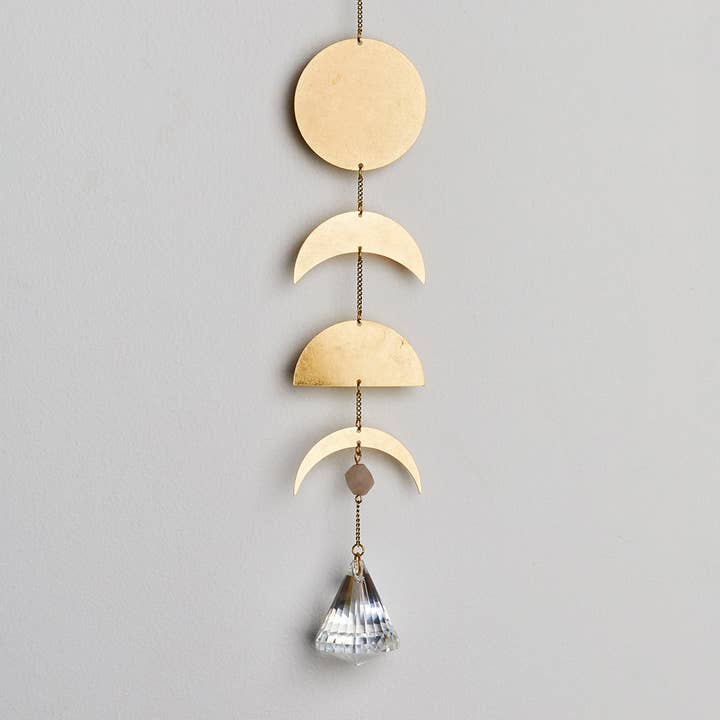 Scout Curated Wears - Wholesale Suncatcher - Suncatcher- Moon Phase/Moonstone