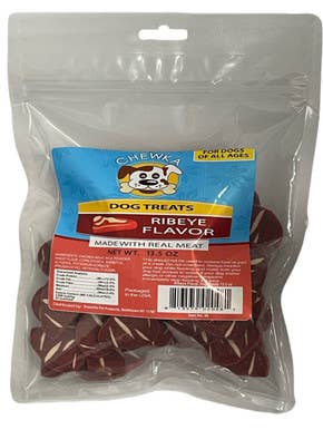 Chewka Dog Treats - Ribeye Flavor 13.5 oz for wholesale by Scoochie Pet Products