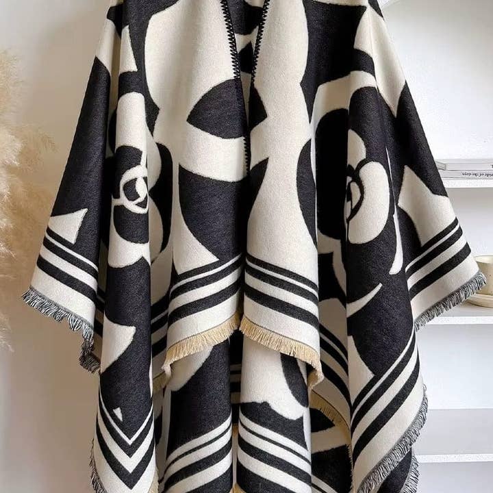 MiMi Wholesale - Wholesale Kimono - Women's - WCR520154 Flower Print Ruana0