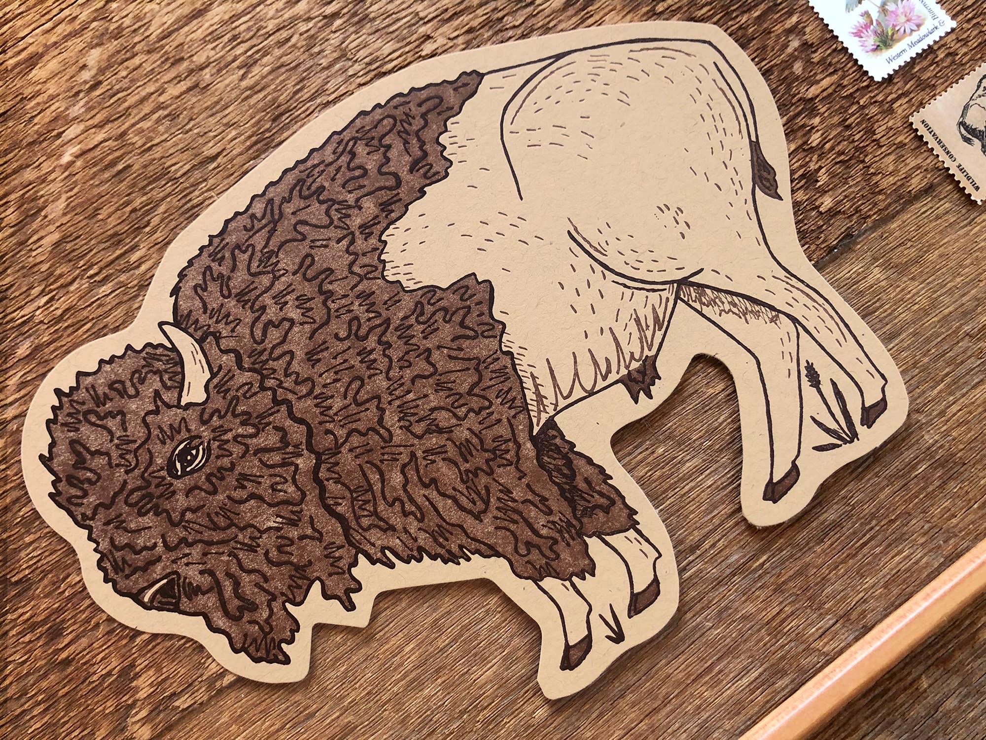 Noteworthy Paper & Press - Wholesale Postcard - Bison Postcard2