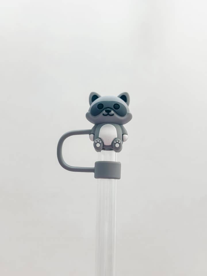 Straw Cover 10MM "Raccoon" for wholesale by Harris Girls & Co.