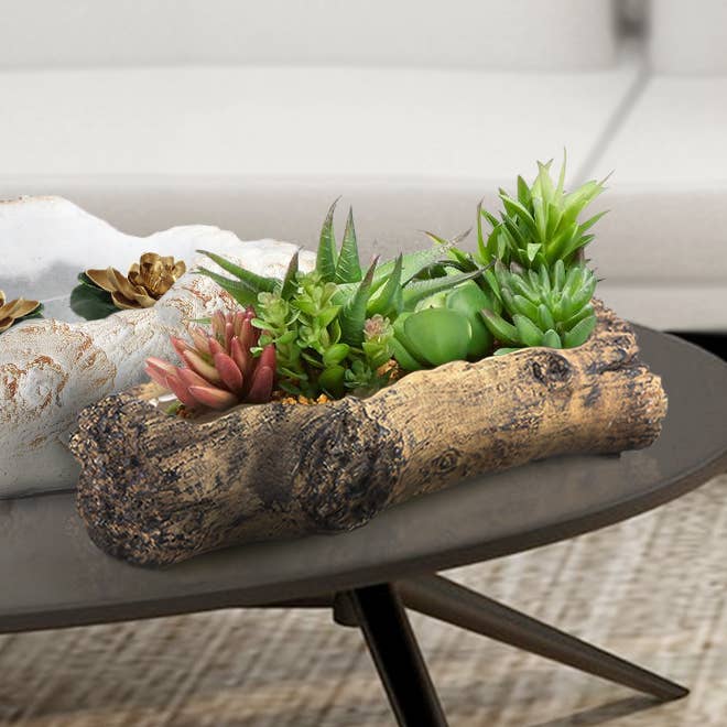 12.5" Lang | Keramisk Log Planter for engroshandel hos Galore Home