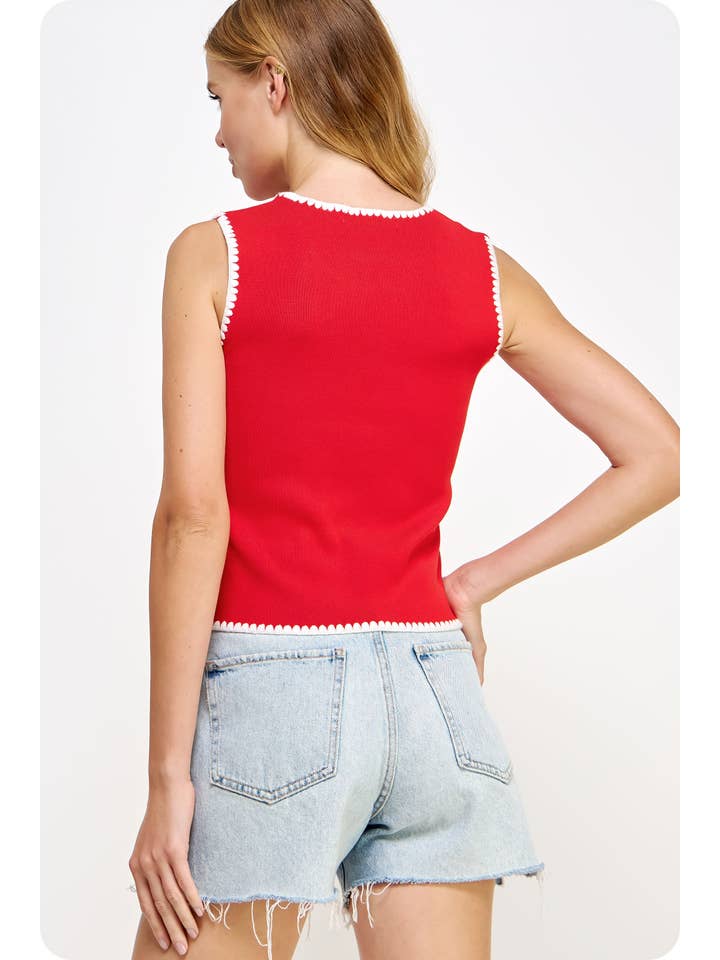 Strut & Bolt - Wholesale Shirt - Women's - Embroidered Knit Tank Top