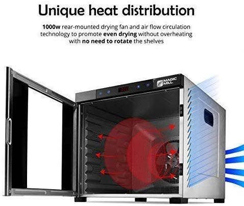 Alpine – wholesale Kitchen appliance – Magic Mill Food Dehydrator Machine 11 Stainless Steel Trays MFD-10106