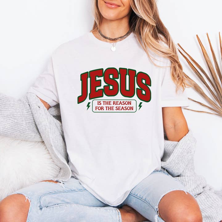 Jesus Is The Reason | Christmas Faith Tee for wholesale by Optime Plus LLC