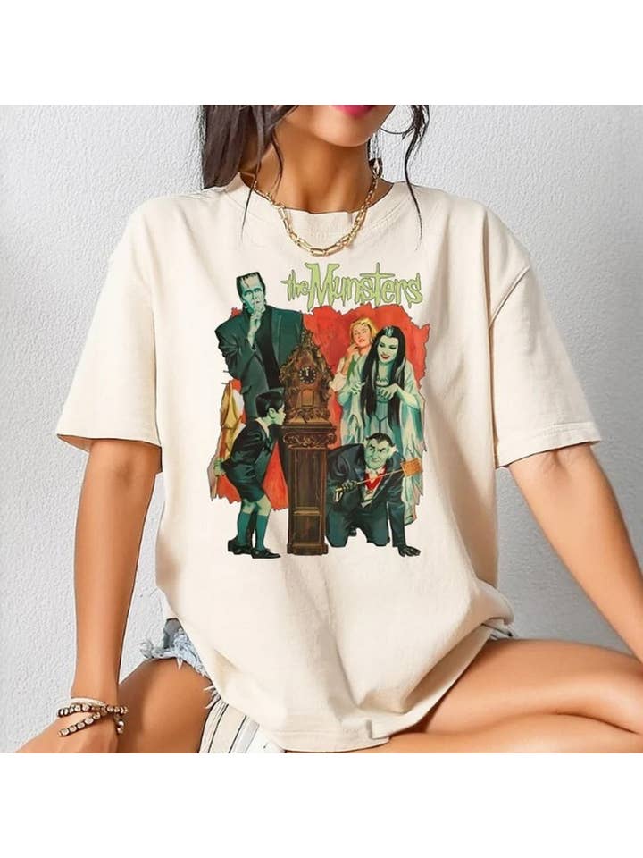 Black The Munster Monster Mash Halloween Shirt, The Munster T-shir for wholesale on Faire