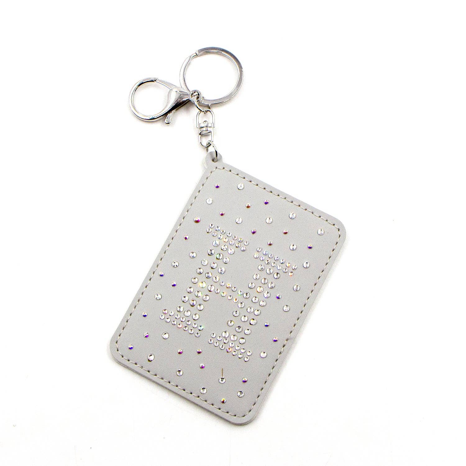 Tempest Designs – wholesale Keychain – Women's – Letter H crystal studded keyring and card holder0