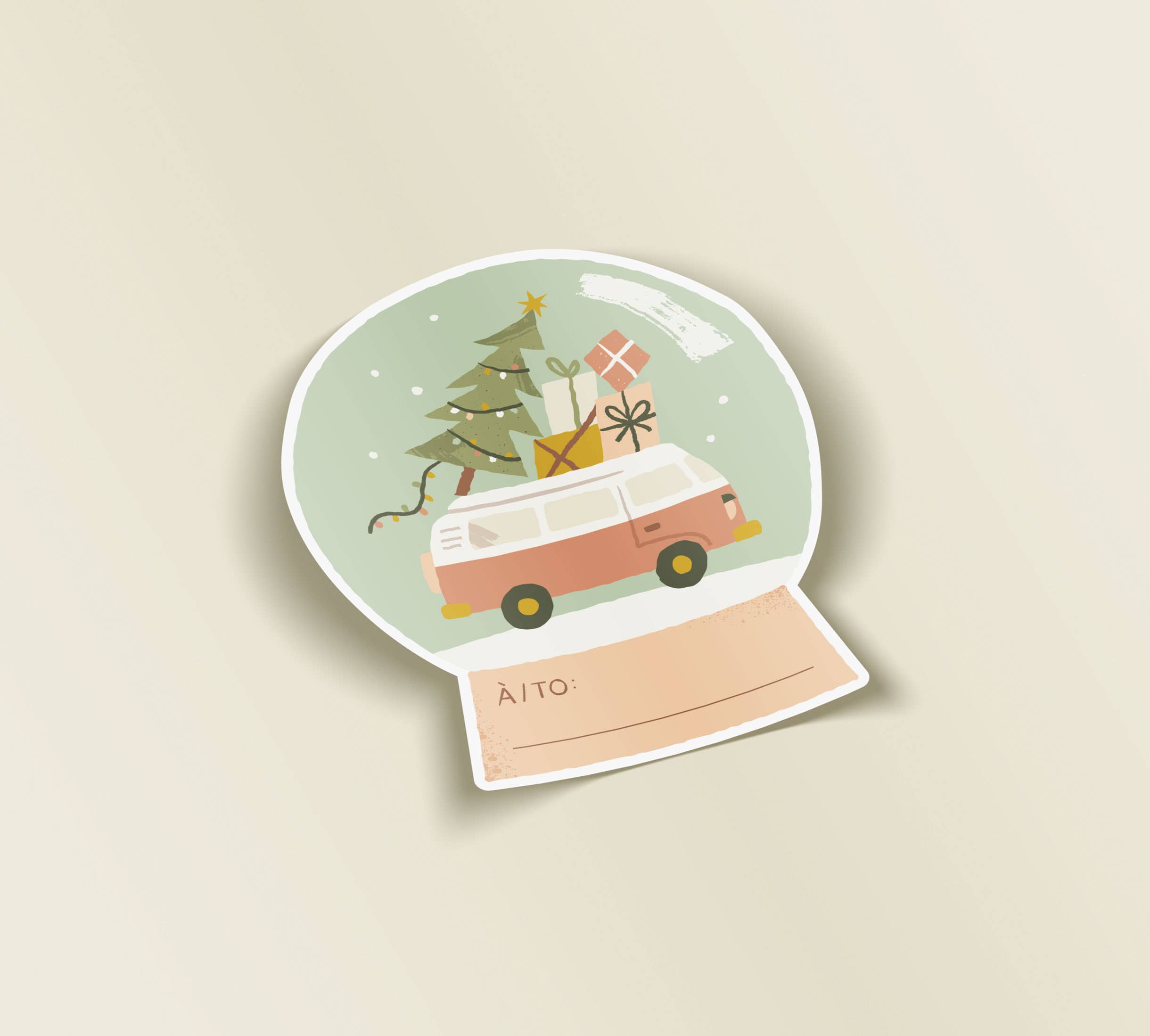 Mimosa Design - Wholesale Gift Tag Label - Self-adhesive gift tags - Christmas tags1