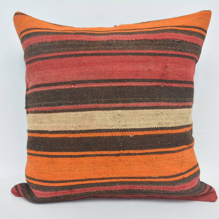 Fundas de almohada kilim y monogramadas, cojín a rayas para venta al por mayor de Kilim Pillow Decors