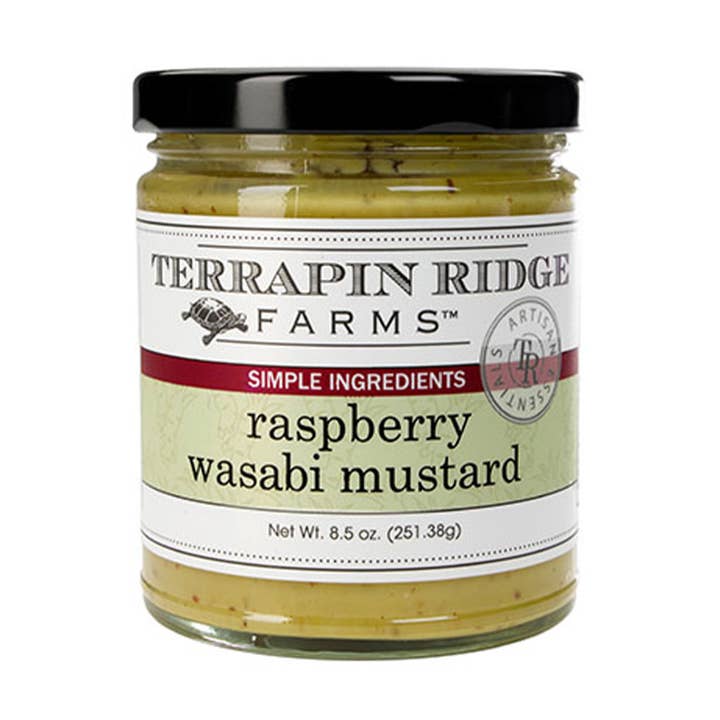 Raspberry Wasabi Mustard for wholesale by Terrapin Ridge Farms