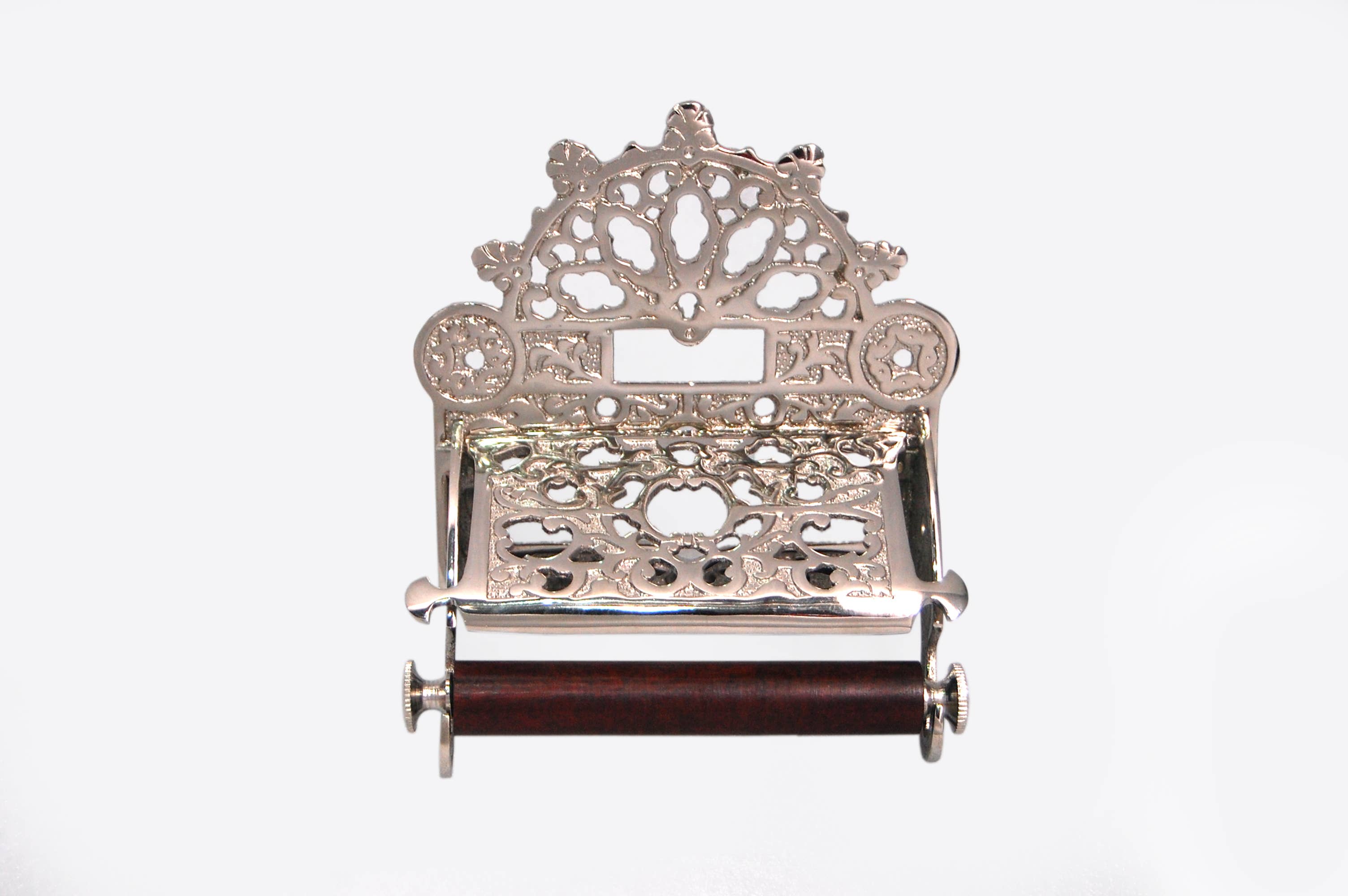 Alza – wholesale Toilet paper holder – Victorian Flape Toilet Roll Holder Chrome & Gold finish1