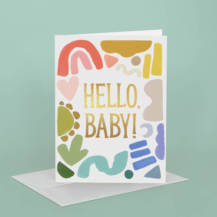 Idlewild Co. – Großhandel Babykarte – Babyformen-Grußkarte mit Goldfolie