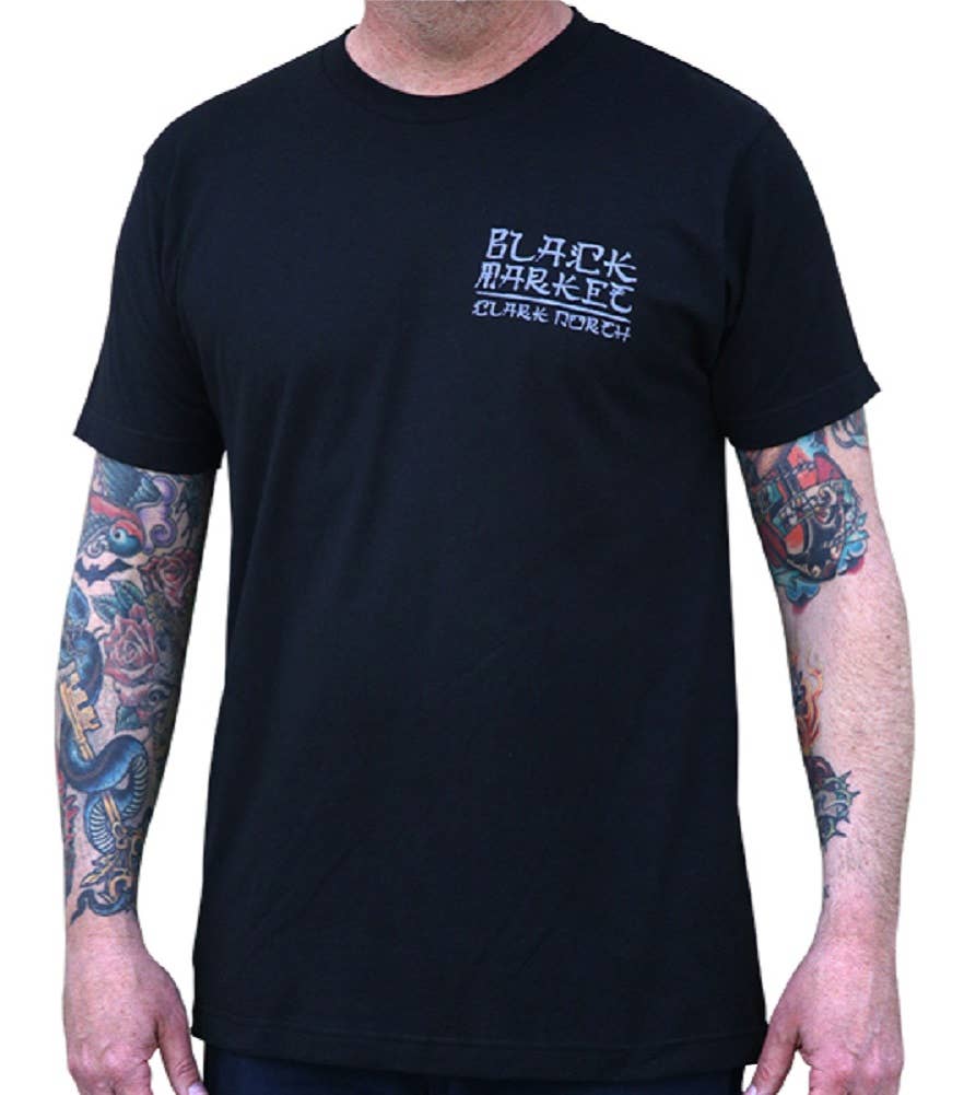 Weinlese-Schwarz Crawl - Herren Grafik-T-Shirt für den Großhandel auf Faire1