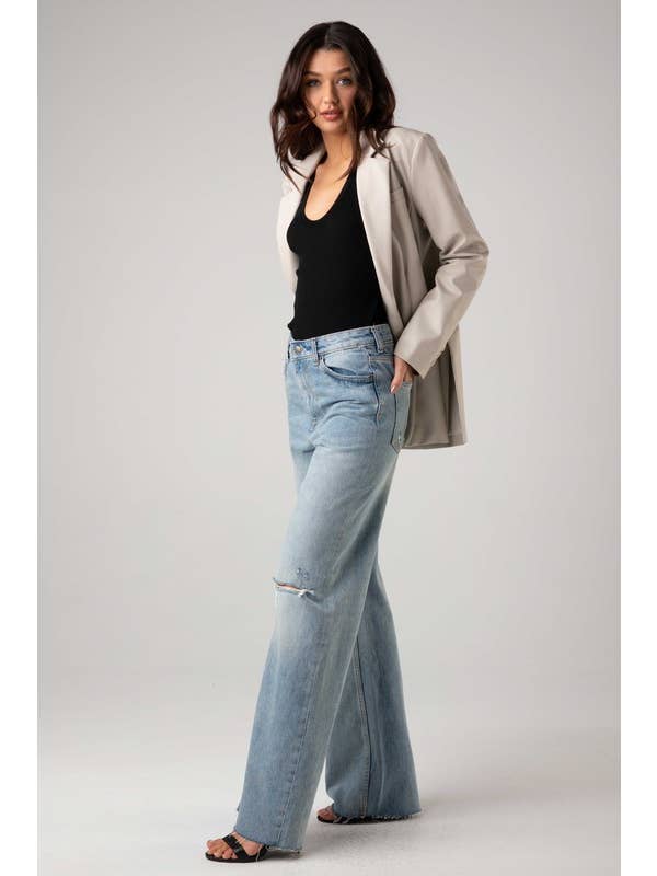 House of E ATL LLC – wholesale Blazer - Dam – Vegansk läder överdimensionerad kavaj -HOEA791
