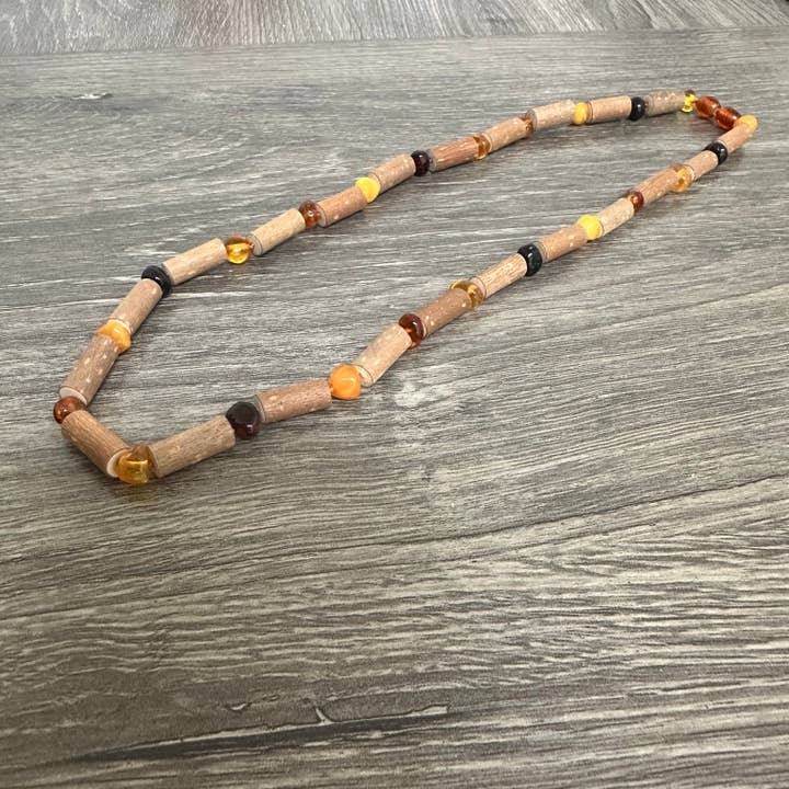 Hazelwood Polished Multi Baltic Amber Necklace - Limited Edition for wholesale by Baltic Essentials