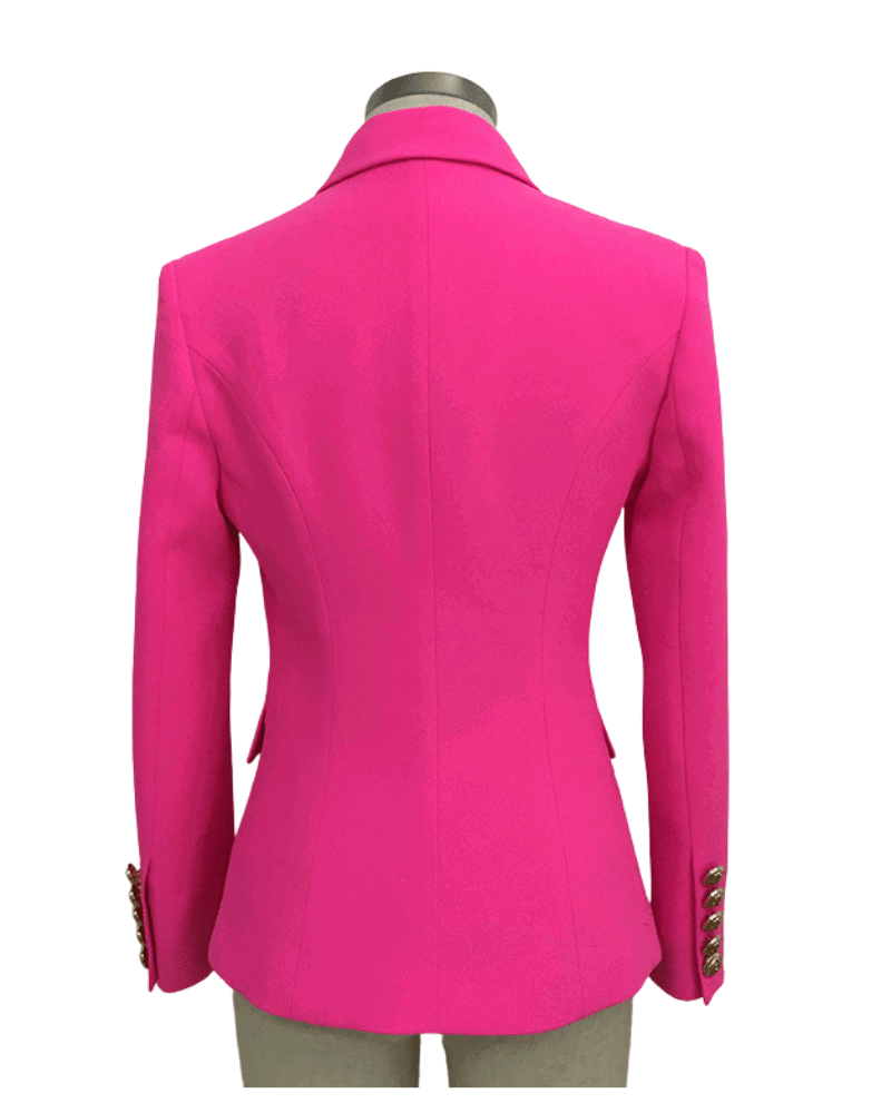 ALLARA - Wholesale Blazer - Women's - Krystal Neon Pink Double Breasted Blazer3