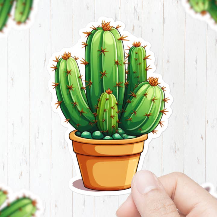 Cactus Plant Sticker for wholesale by Mystical Clarity