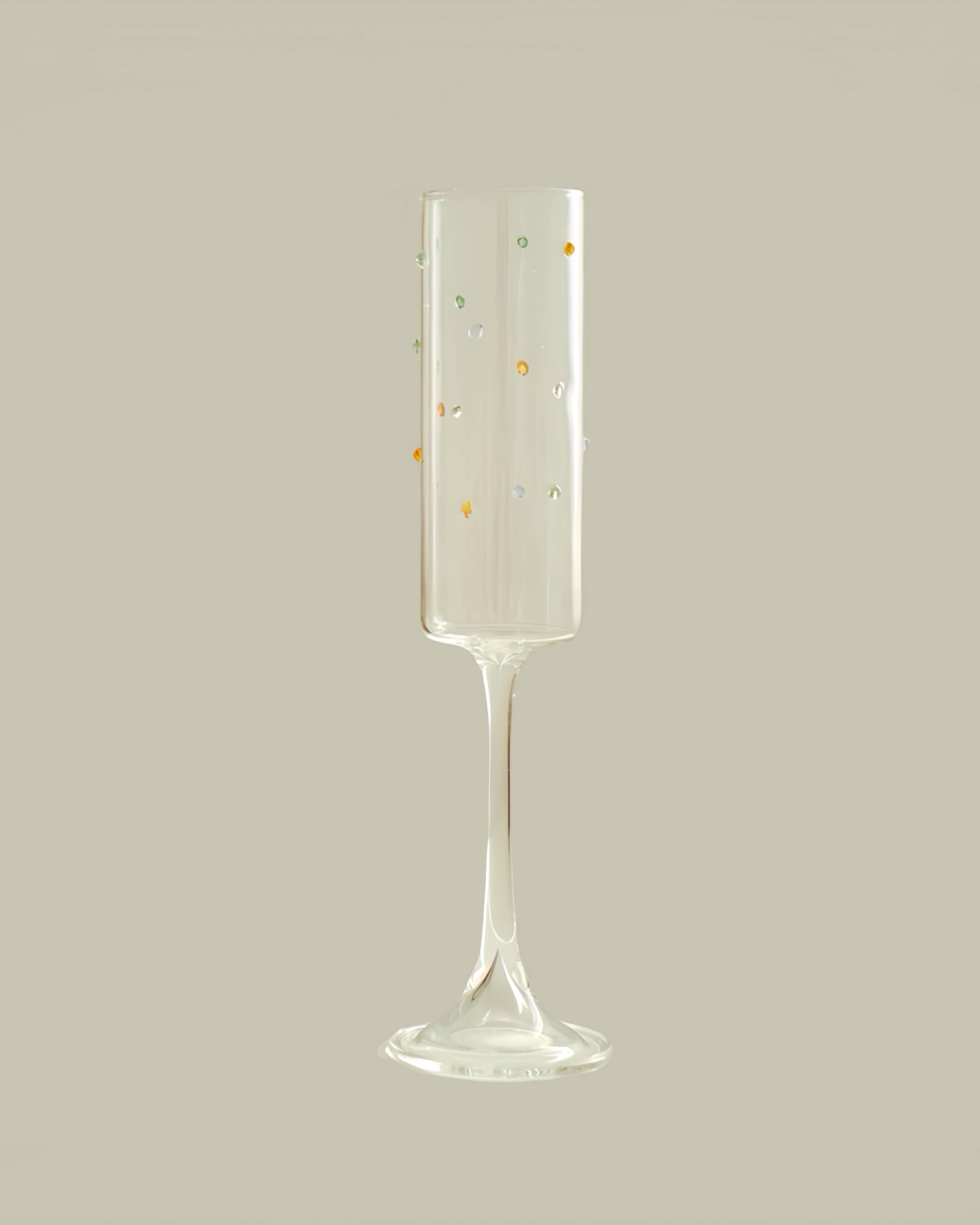 INSPECIAL HOME - Wholesale Champagne Flute - Mouth-blown Rainbow Sprinkles Champagne Flute, Wine Glasses1