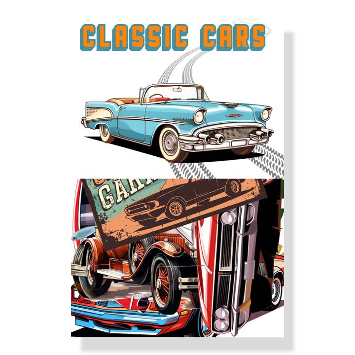 SSC Wholesale - Wholesale Scrapbook - Classic Cars 12x12 Scrapbook Kit - 3 Kits