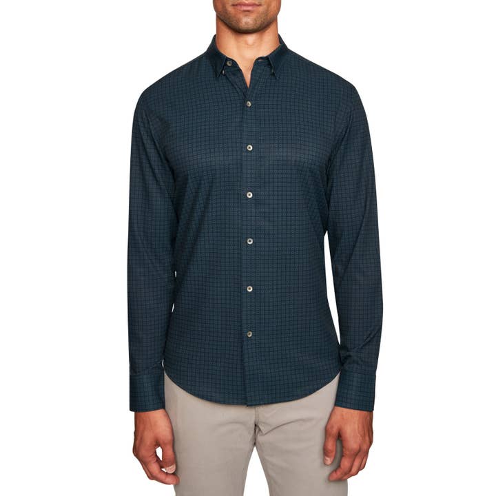 RUTMÖNSTER 4-VÄGS STRETCH LÅNGÄRMAD SKJORTA för wholesale av W.R.K