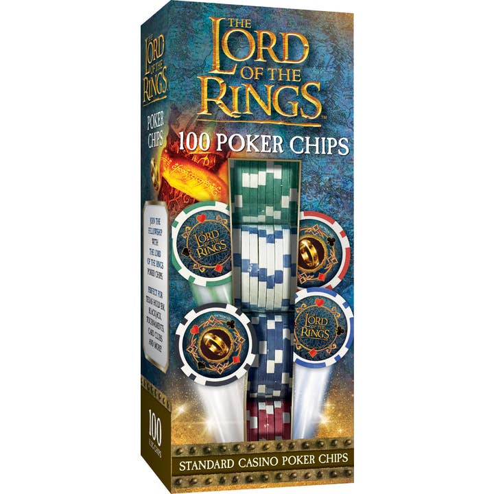 Lord of The Rings 100 Piece Poker Chips for wholesale by Masterpieces Puzzles