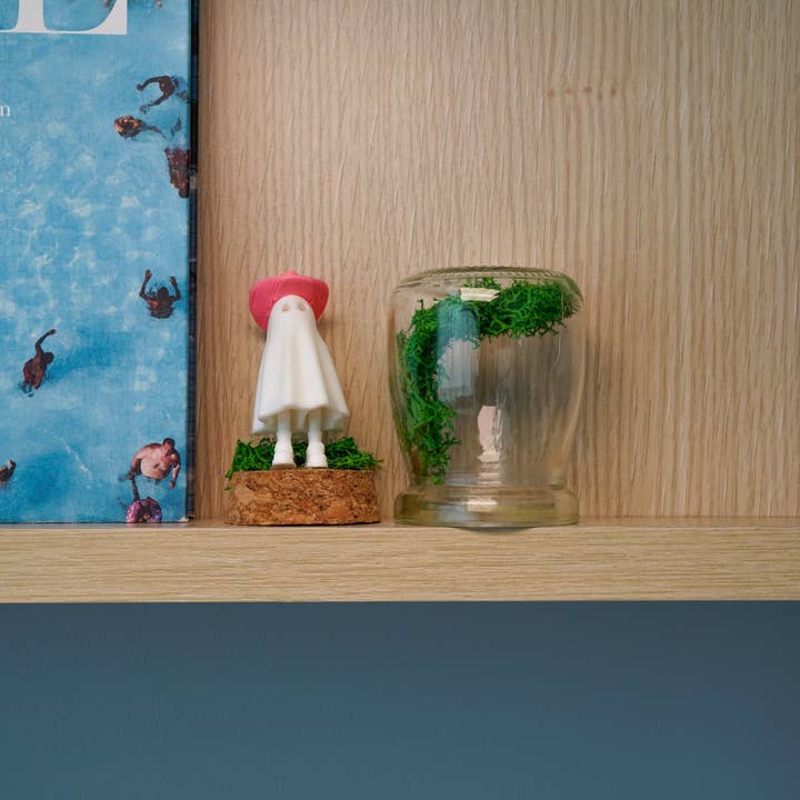 Rosebud Homegoods - Wholesale Decorative Tabletop Object - Ghost in a Bottle with Pink Cowboy Hat4