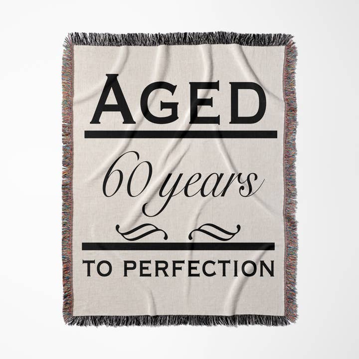 3dRose - Vente Plaids - 3dRose, 60 ans d'âge, perfection, couverture0