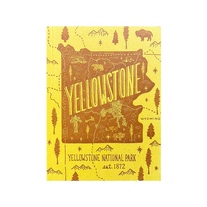 Yellowstone Map Journal for wholesale by Noteworthy Paper & Press