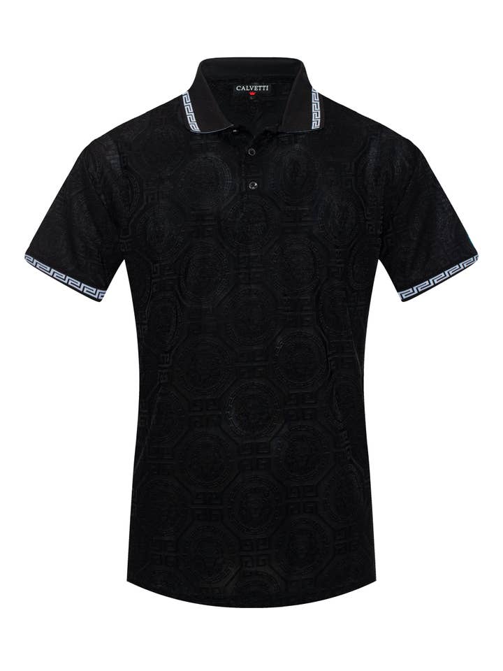 MEN'S COTTON/POLY FANCY POLO SHIRTS-CS200-209 for wholesale on Faire