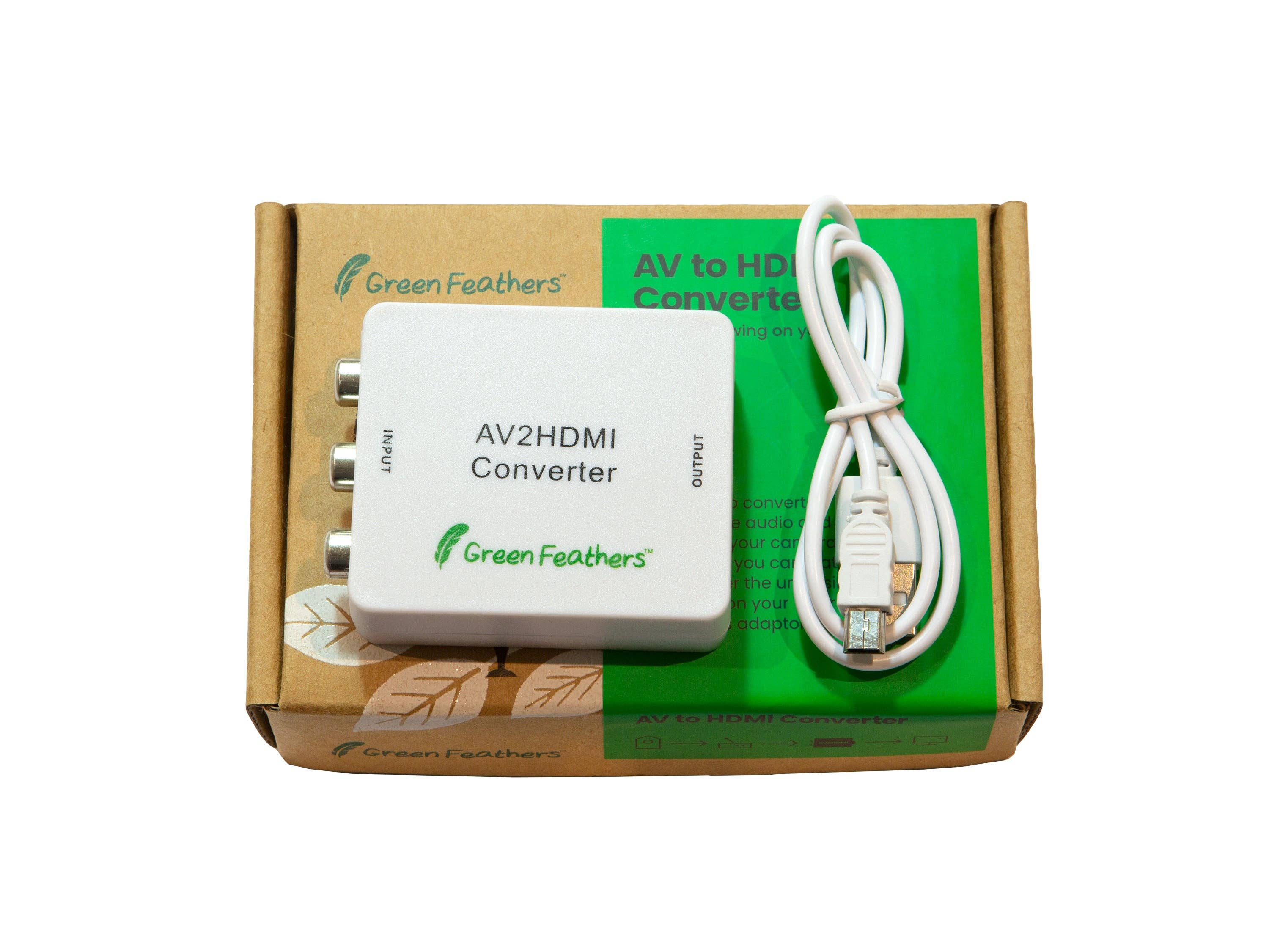 Green Feathers – wholesale USB adapter – AV to HDMI Converter2