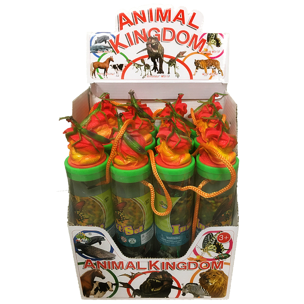 Texas Toy Distribution - Wholesale Figurine Toy - Kids - Insects 2" Figurines Bug Tube, Display Set of 12 Tubes2