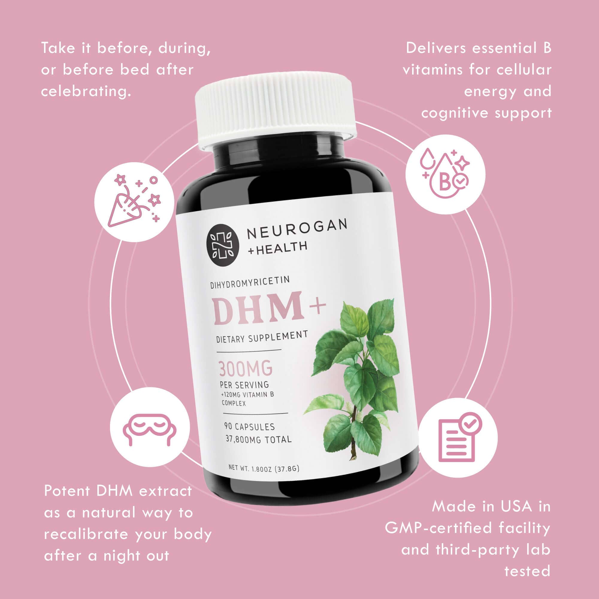 Neurogan Health – wholesale Oral supplement/vitamin – Dihydromyricetin Capsules (DHM)4