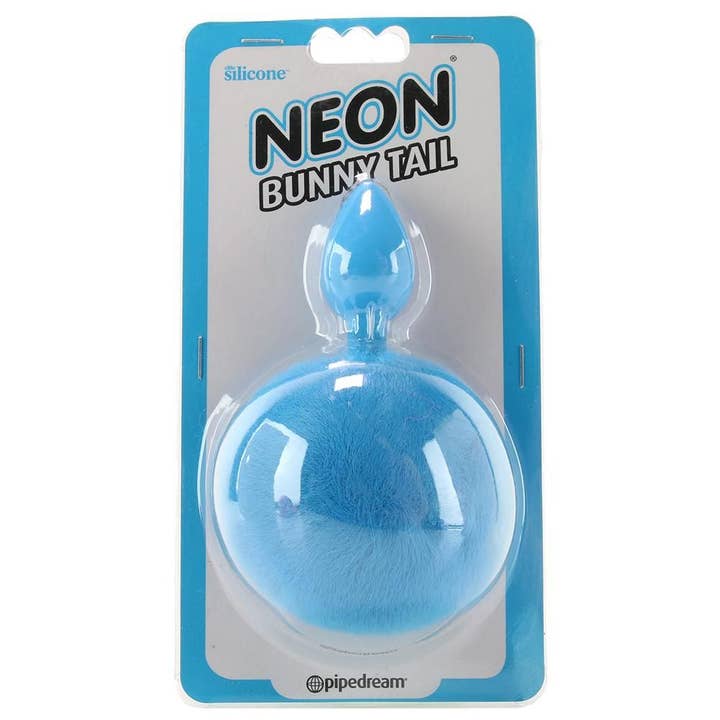 Lingerie Mart - Wholesale Sex Toy - Pipedream Bunny Tail Beginner Silicone Butt Plug in Blue