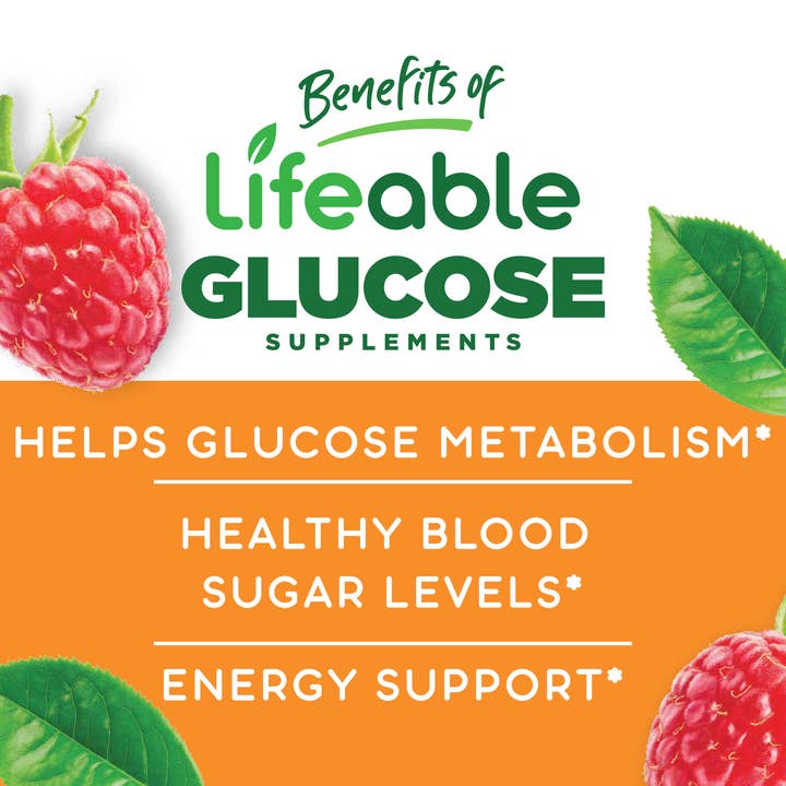 Lifeable - Wholesale Oral Supplement/Vitamin - Lifeable Glucose Gummies - Raise Low Blood Sugar, 60 Gummies
