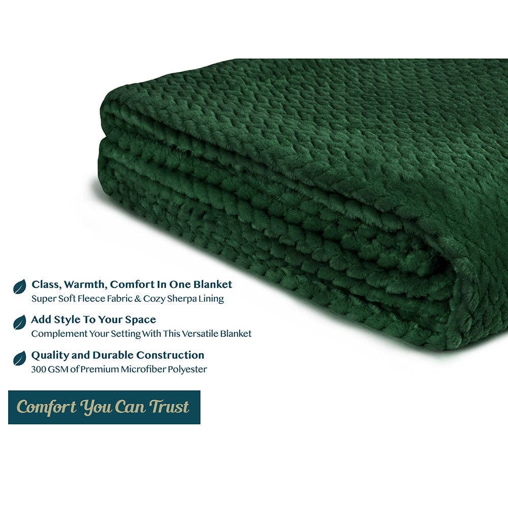 Pavilia – Manta para sofá por atacado – Cobertor de fleece texturizado com estampa de folhas45