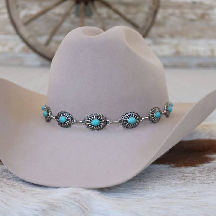 Silver Concho Hat Band - Palomino and other Purchase Wholesale palomino. Free Returns & Net 60 Terms on Faire trending on Faire.