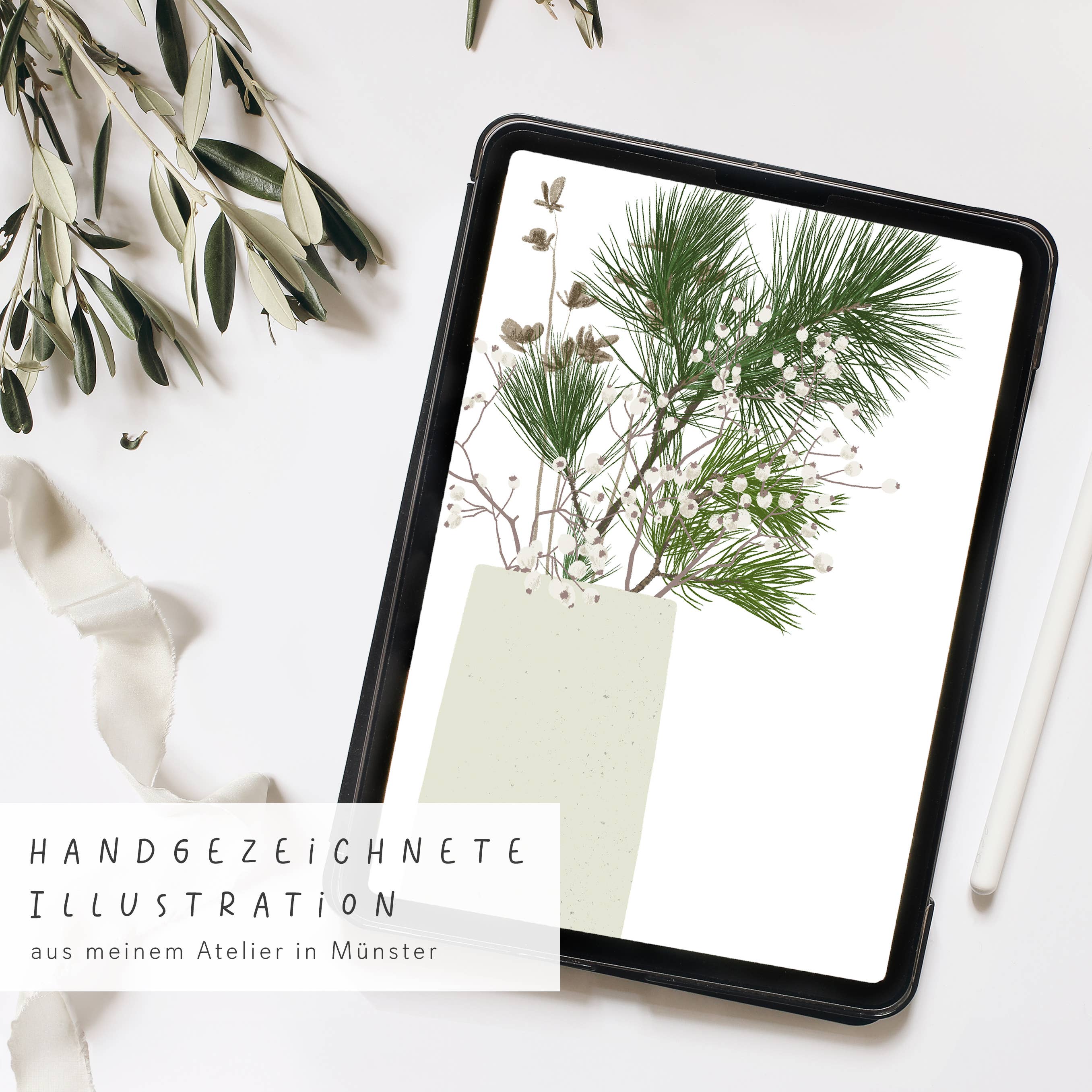 Wildblumen Atelier – Großhandel Weihnachtskarte – Weihnachtskarten Sortiment 5 Motive, merry Christmas, FSC3