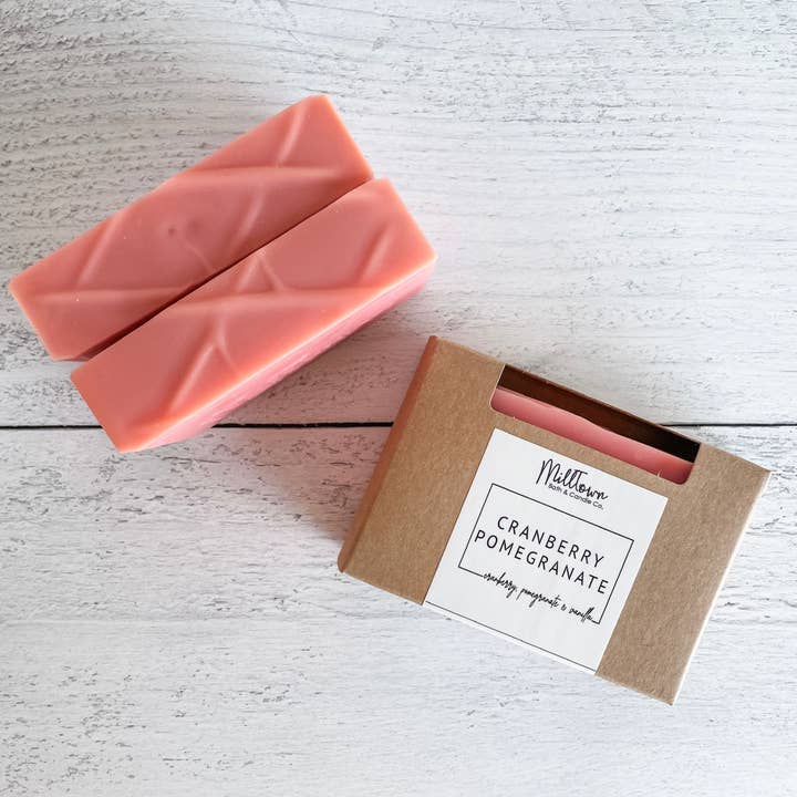 MillTown Bath & Candle Company - Wholesale Bar Soap - Cranberry Pomegranate Handmade Bar Soap | Plant-Based & Moisturizing | Paraben & Phthalate-Free