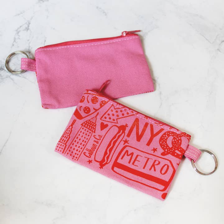 Calhoun & Co. – Engroshandel Posetaske - Dame – New York lynlåsetui til kort med nøglering