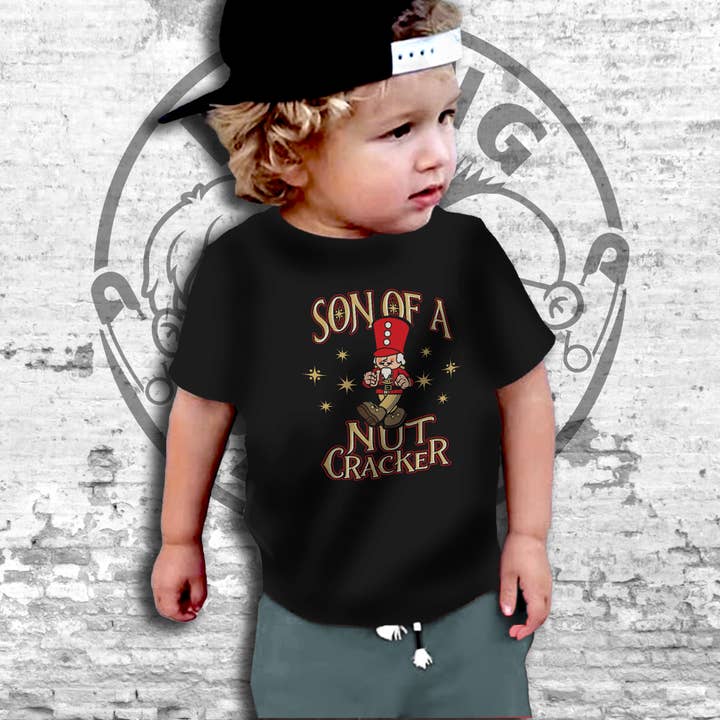 Christmas Son of a Nutcracker Short Sleeve Toddler T-Shirt for wholesale by Raging Rascals