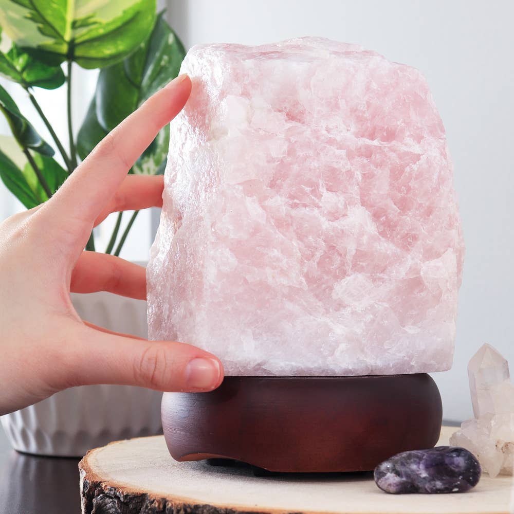 Natures Artifacts Inc - Wholesale Accent/Desk Lamp - Rose Quartz Lamp1