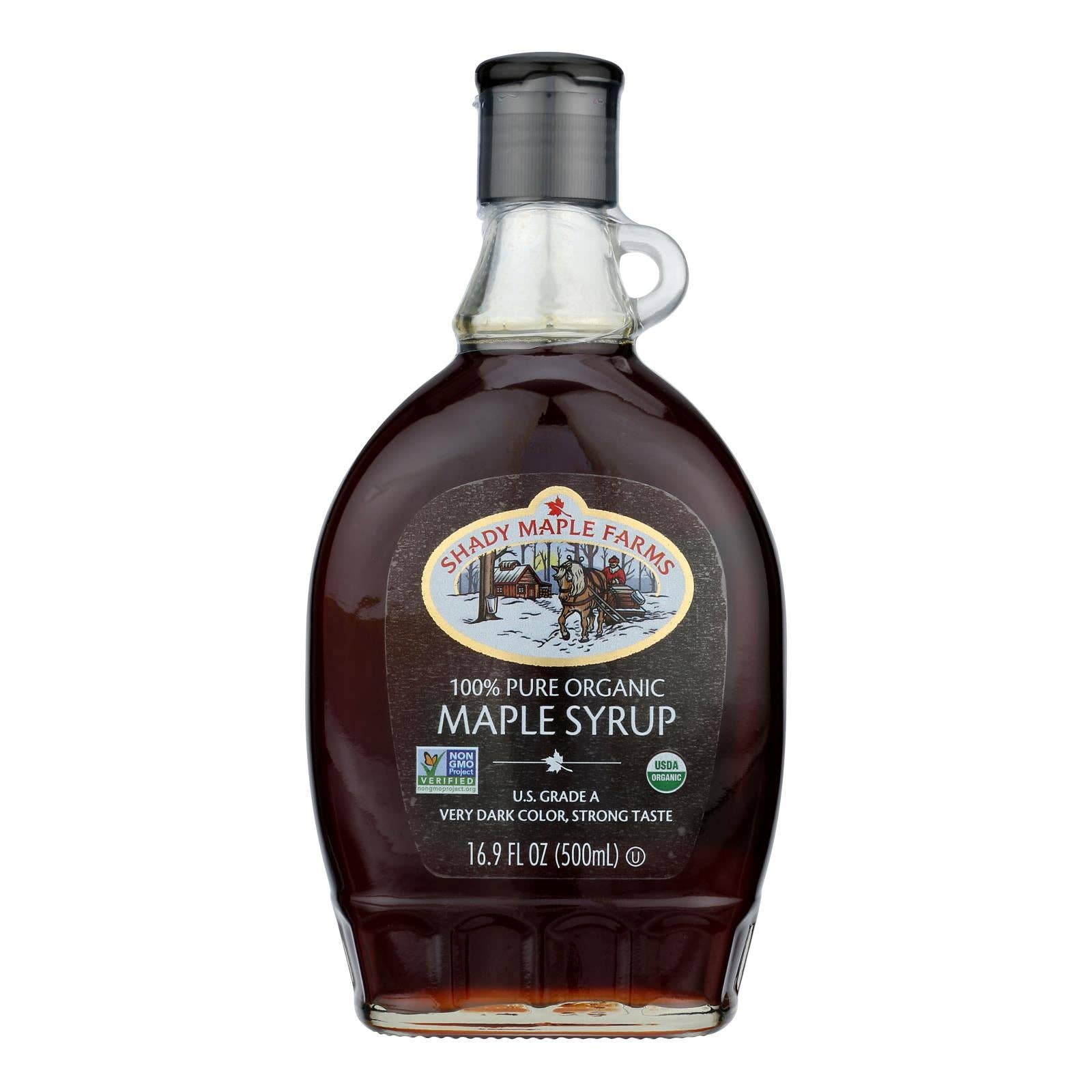 Everyday Supply Co - Wholesale Maple Syrup - Organic Shady Maple Farms Very Dark Maple Syrup, 12x16.9oz0