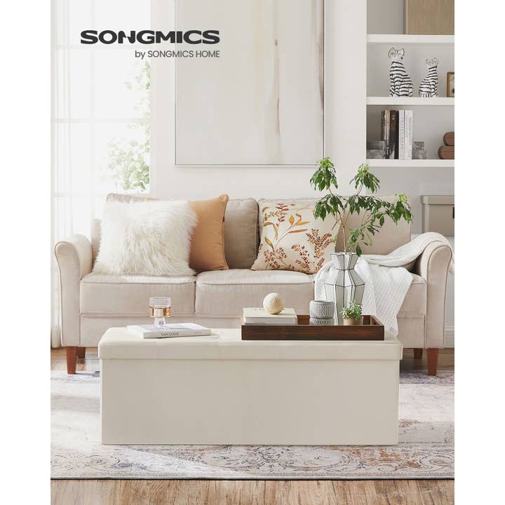 43 Inches Folding Storage Ottoman Bench 3- for wholesale by Greenwestons