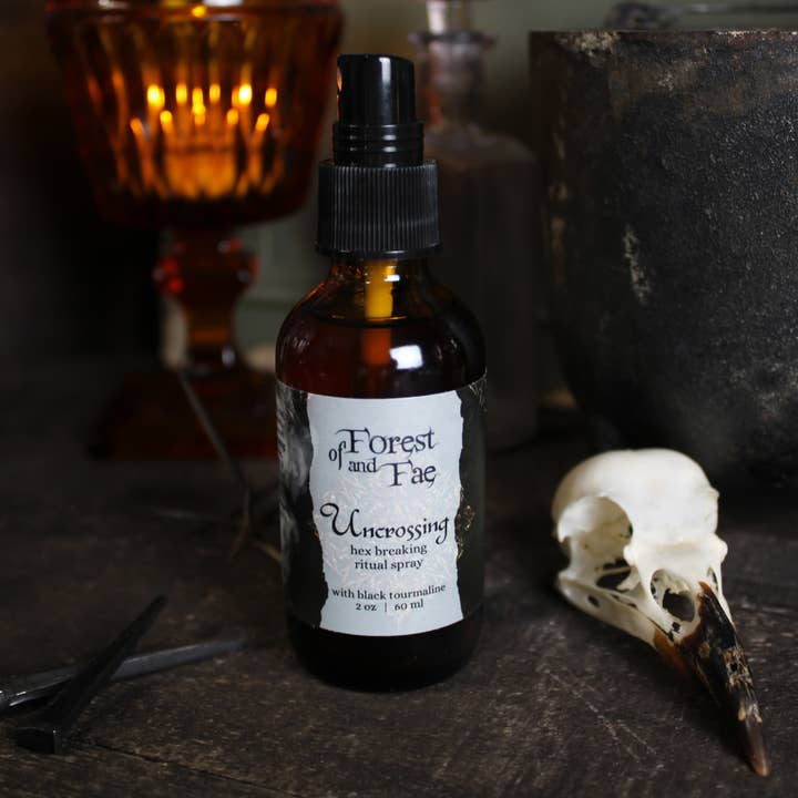 of Forest and Fae - Wholesale Meditation Supplies - Uncrossing Hex Breaking Spray • Crystal Infused • Witchcraft