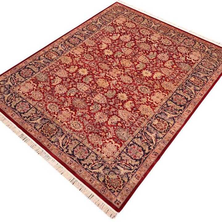Agra Pak Persian Tanja Red/Blue Wool Rug - 6'1'' x 8'10'' for wholesale by Arshs Fine Rugs